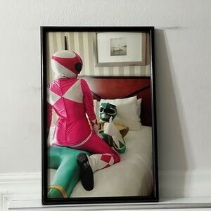 Green Ranger Pink Ranger Power Rangers poster